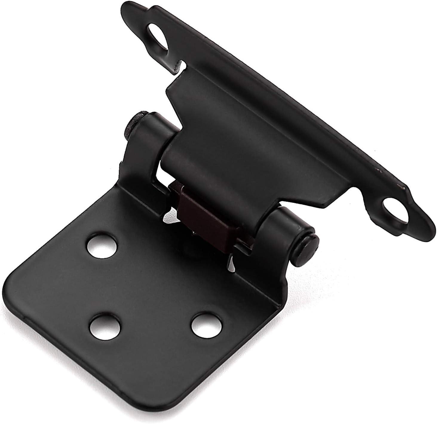 Matte Black Semi-Concealed Self-Closing Cabinet Hinges