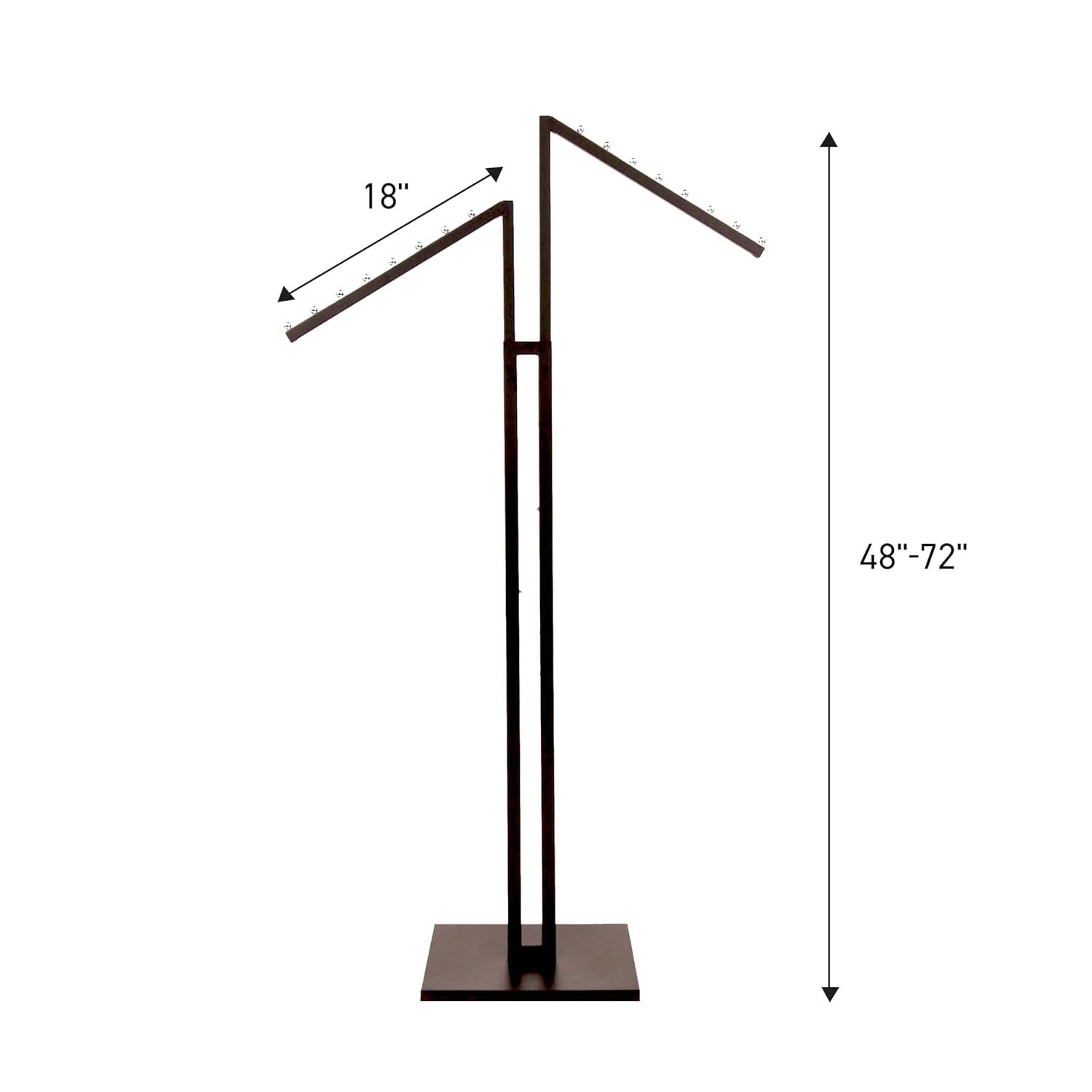 SSWBasics Black 2-Way Clothing Rack with Slant Arms