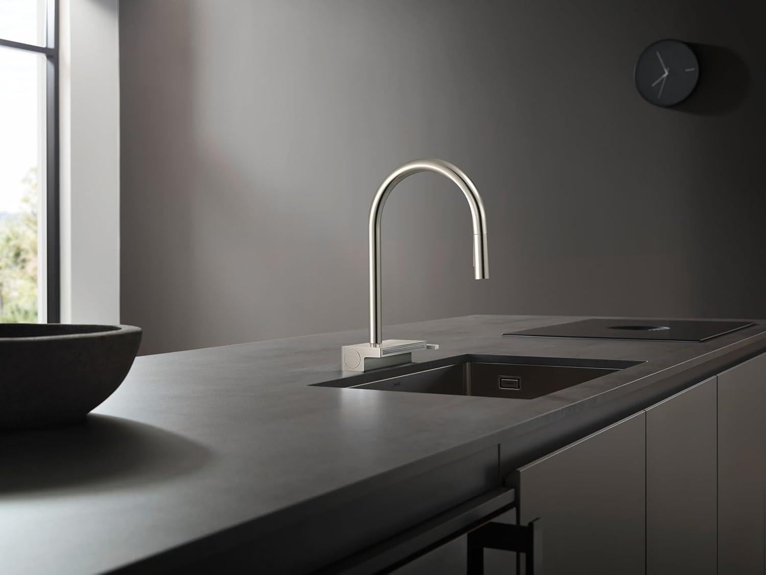 Aquno Select 3-Spray Kitchen Faucet with Pull-Down Spout, 1.75