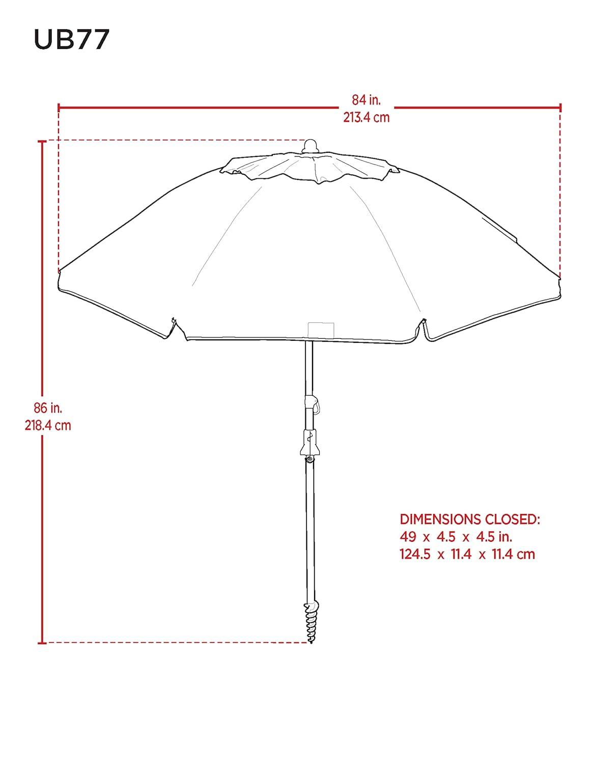 Rio Brands Rio Beach 7 Ft Beach Umbrella With Sand Anchor | Wayfair