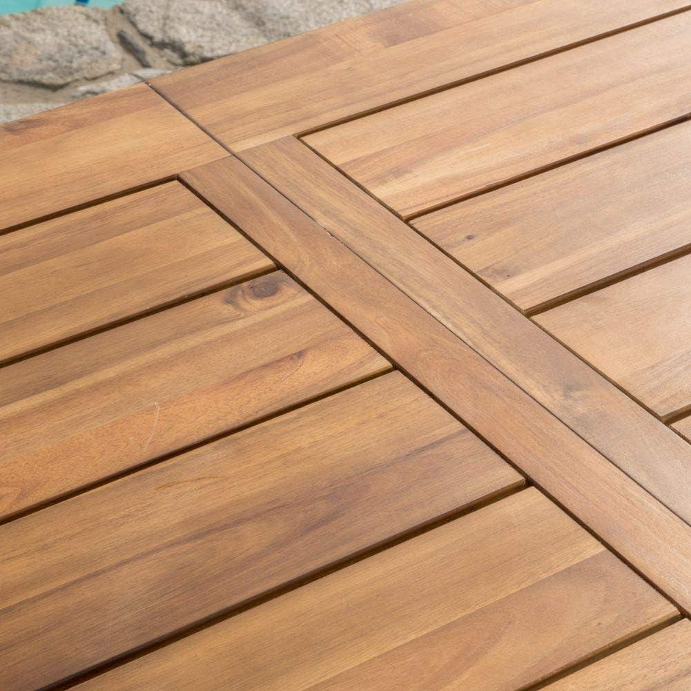 17 Stories 3-Piece Acacia Wood Outdoor Dining Set