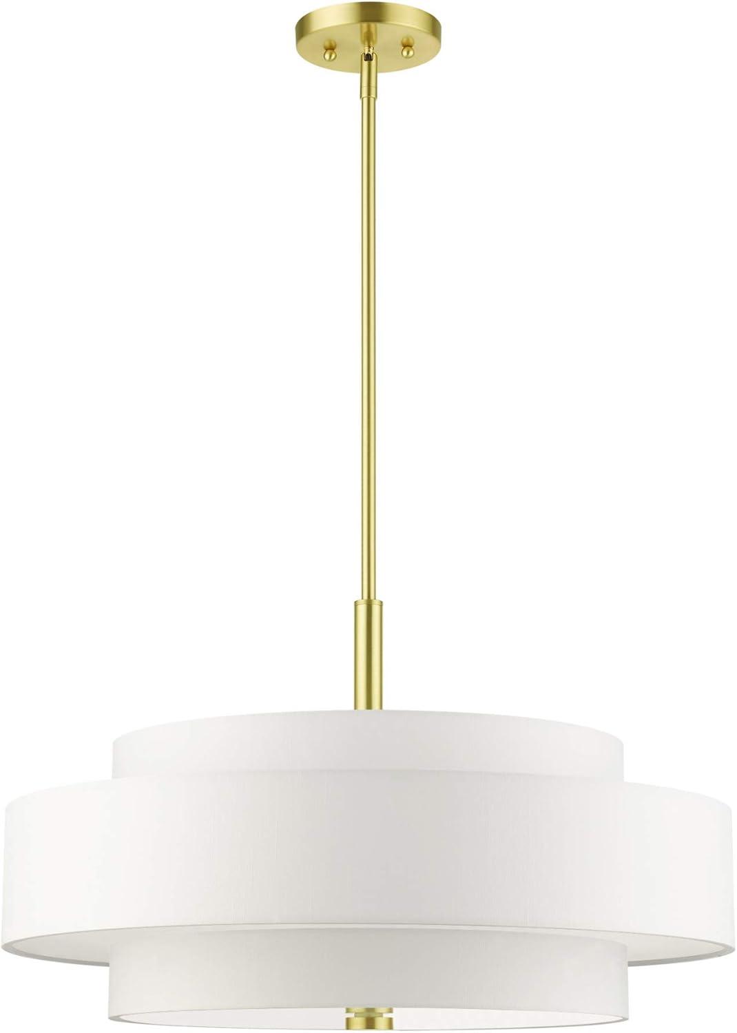 Sheffield Contemporary 5-Light LED Drum Pendant in Brushed Nickel