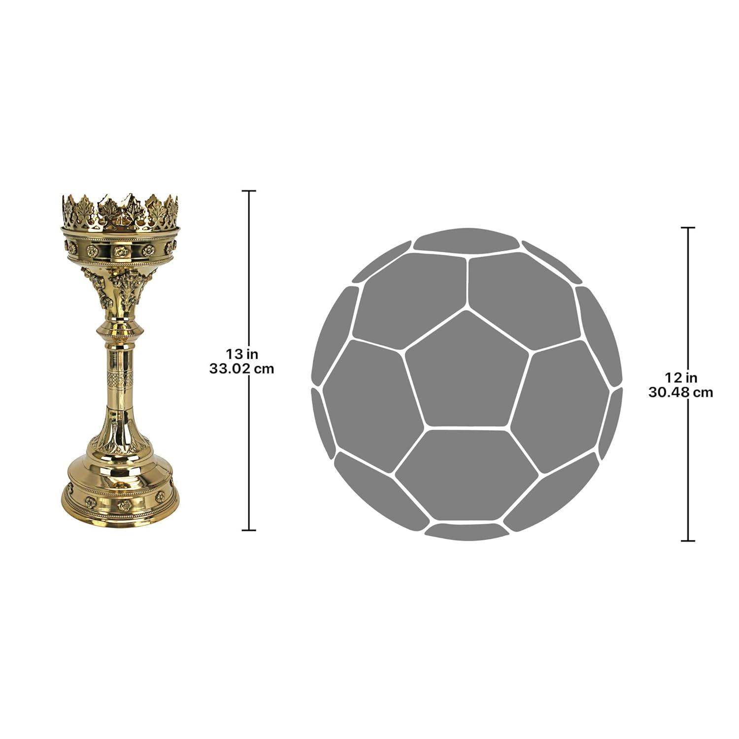 Design Toscano Brass Tabletop Candlestick
