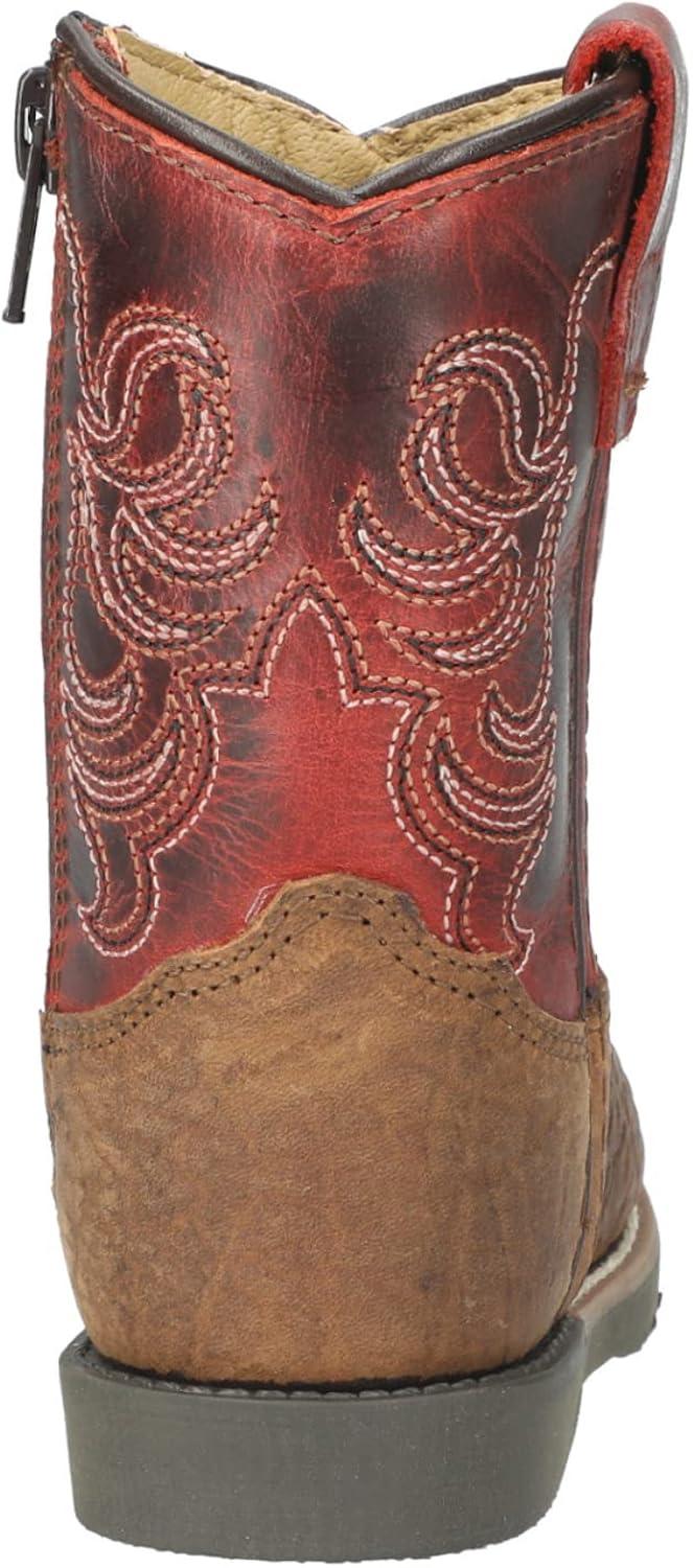 Autry Brown Genuine Leather Mid-Calf Western Boots
