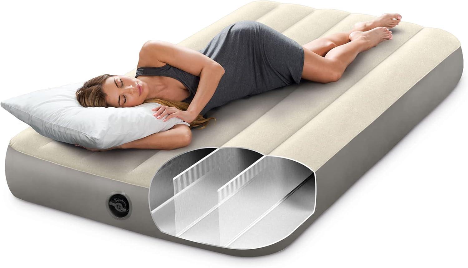 Intex Dura-Beam Standard Series Single Height Inflatable Airbed, Twin