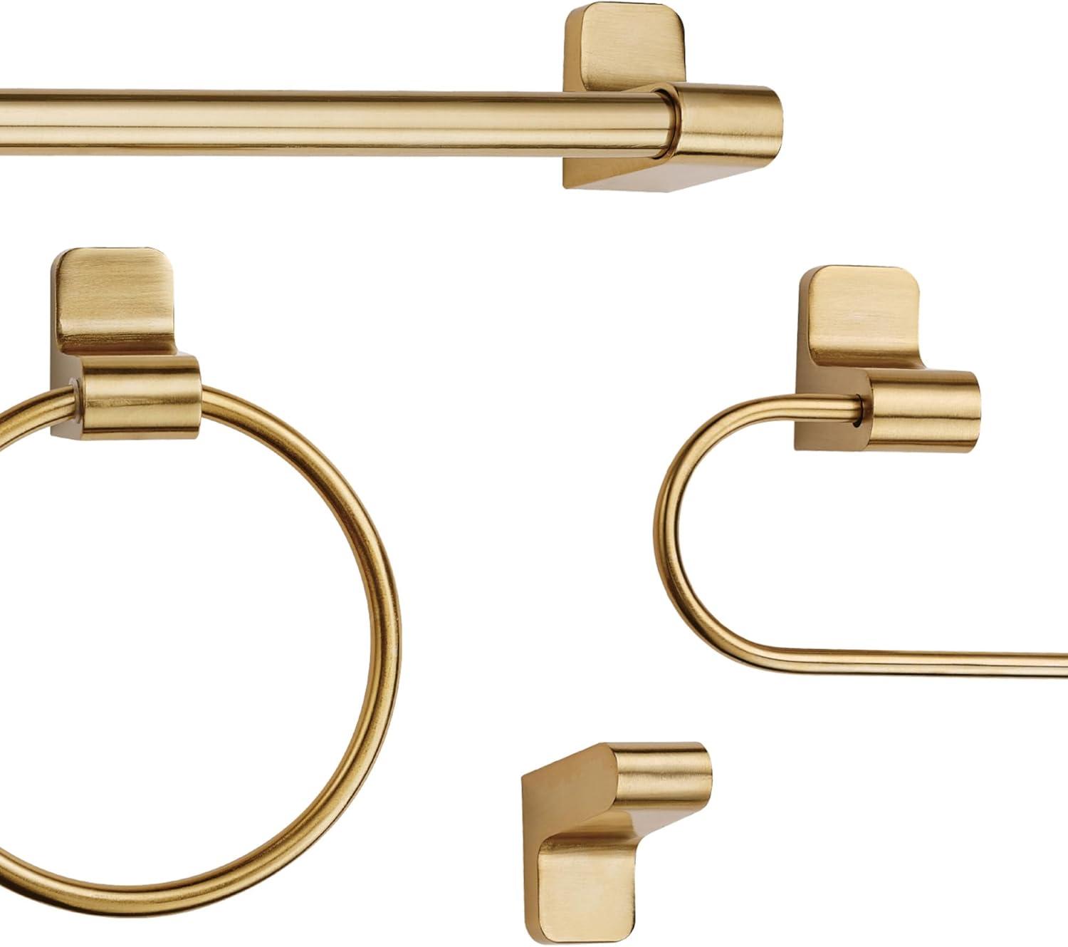 Alexandria 5-Piece Matte Brass Bathroom Set