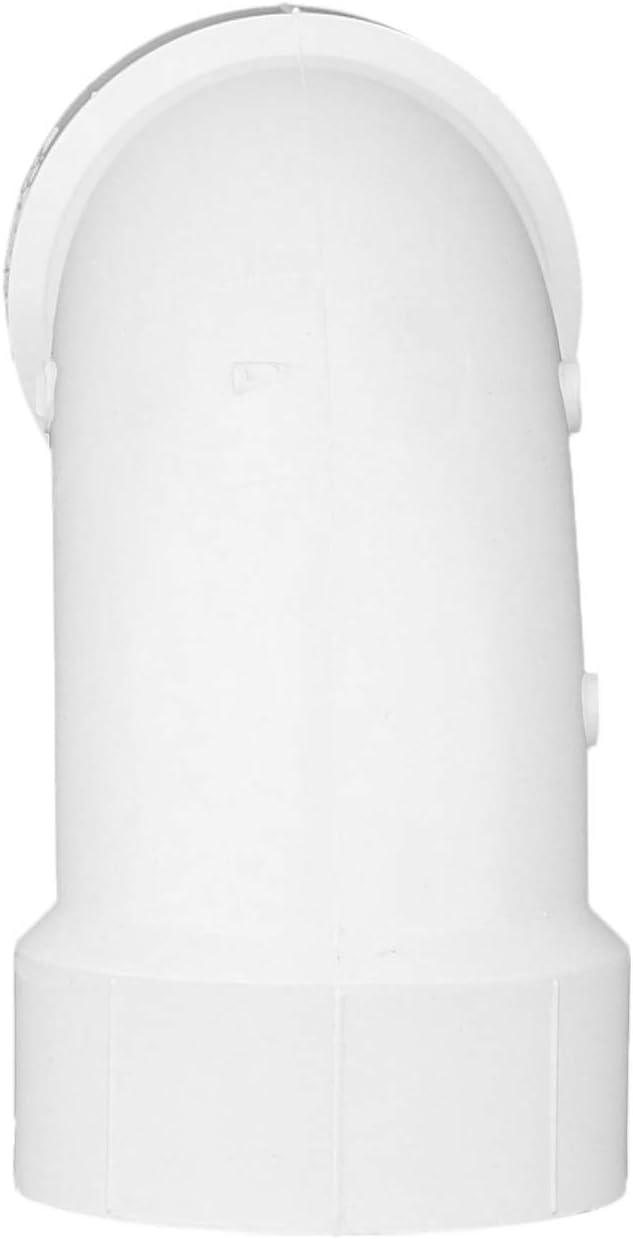 Plastic Pipe Fitting, DWV  Long Sweep Elbow, 90 Degree, PVC, 3-In.