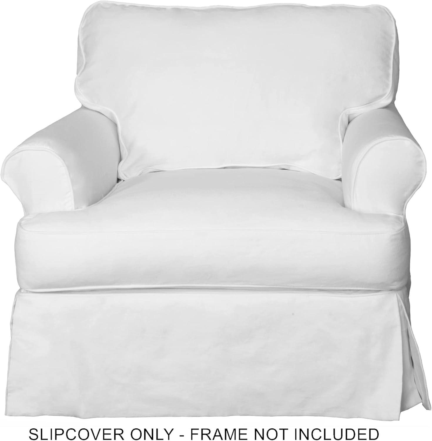 Sunset Trading Horizon Fabric Slipcover for T-Cushion Chair in White