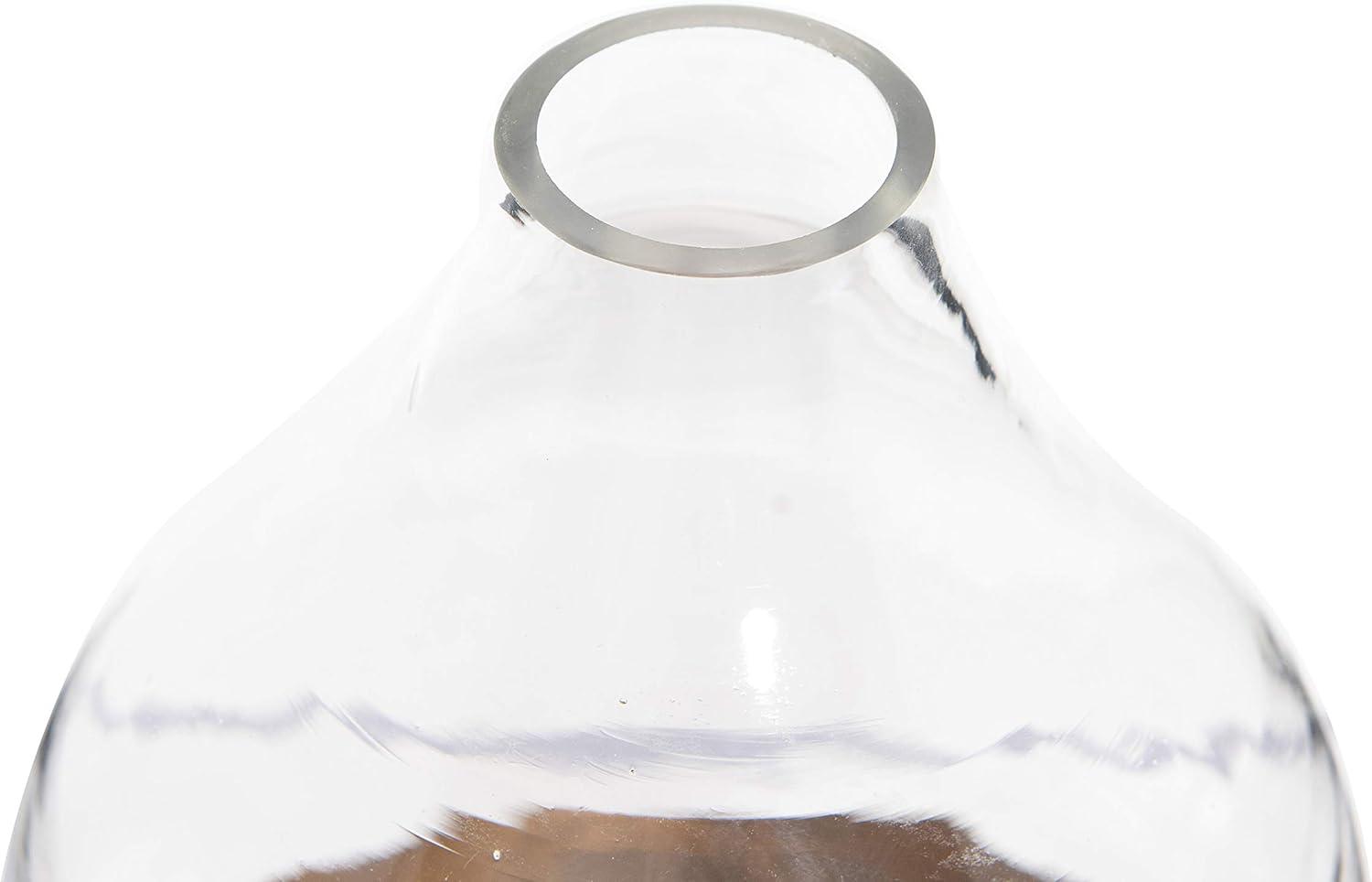 10" x 7" Glass Cloche with Metal Antique Copper Finish Trays Brass - Storied Home: Vintage Display Dome, Elegant Terrarium