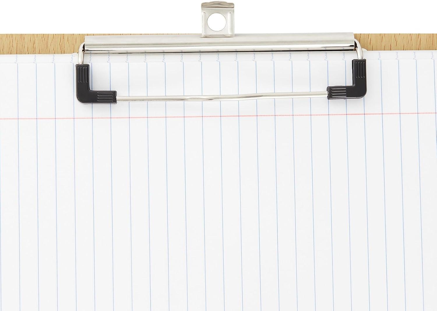 Juvale Extra Large 11x17 Clipboard with Low-Profile Clip, Wooden Vertical Clip Board