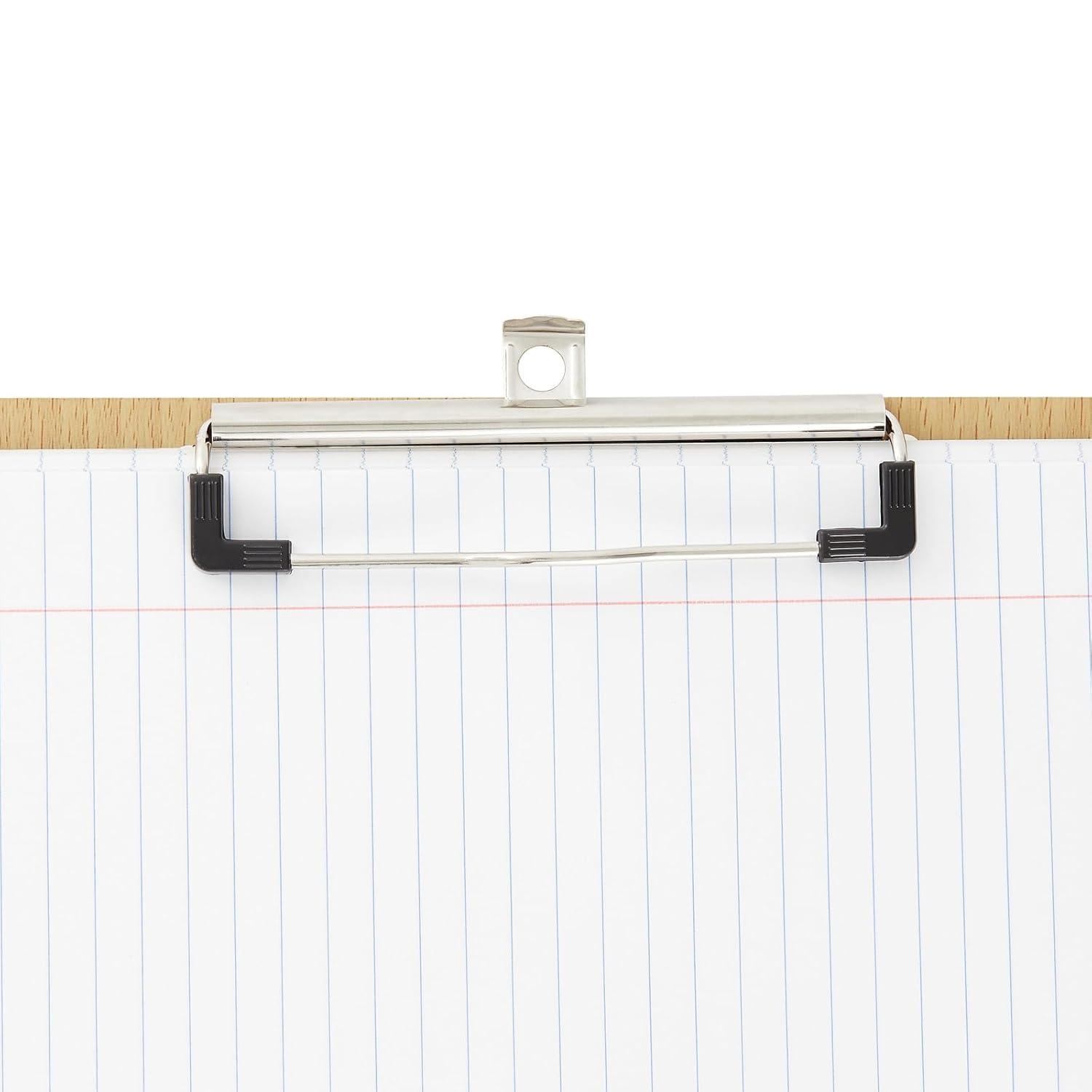 Juvale Extra Large 11x17 Clipboard with Low-Profile Clip, Wooden Vertical Clip Board