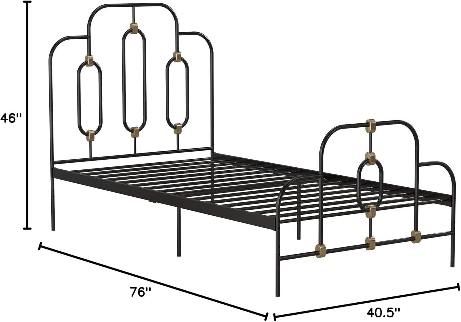 Olivia Metal Open-Frame Bed