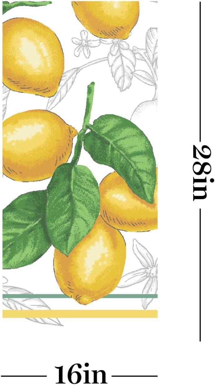 Lemon Print Cotton Kitchen Towel and Mitt Set, 4-Pack