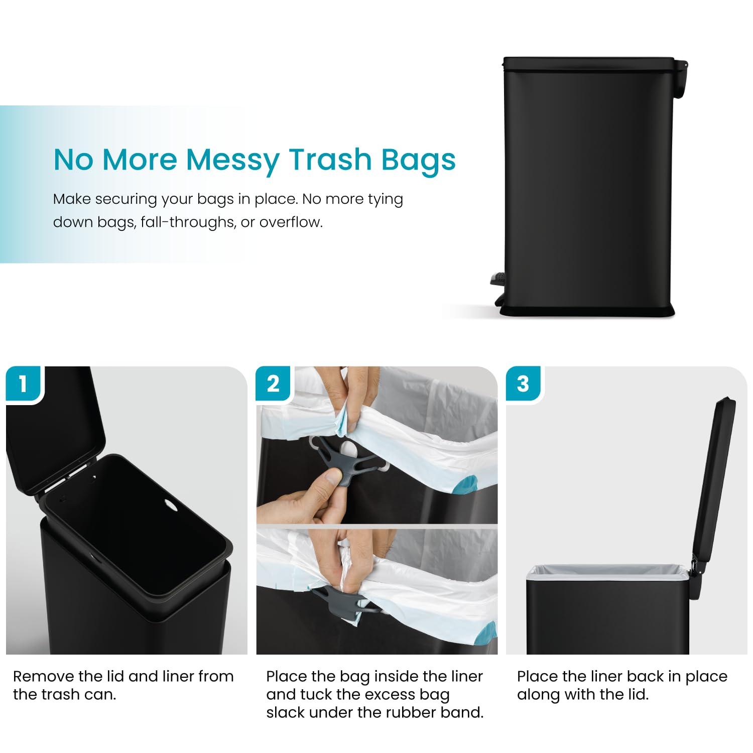 Stainless Steel Step On Trash Can- 8 Gallon