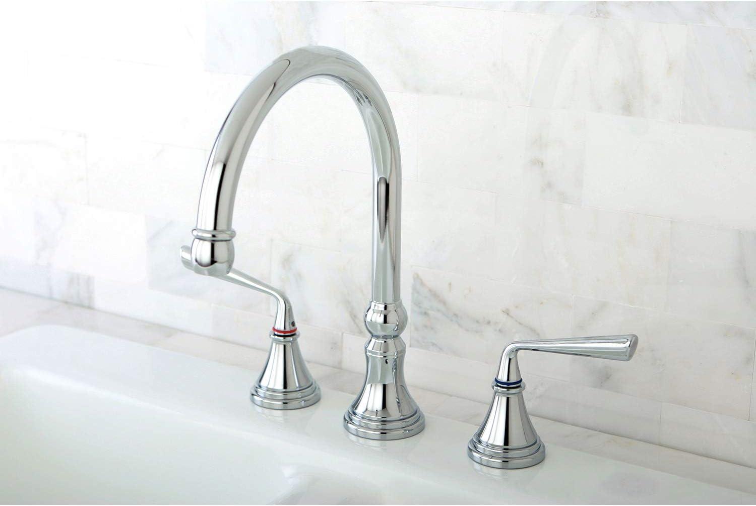 Kingston Brass Silver Sage Double-Handle Widespread Kitchen Faucet