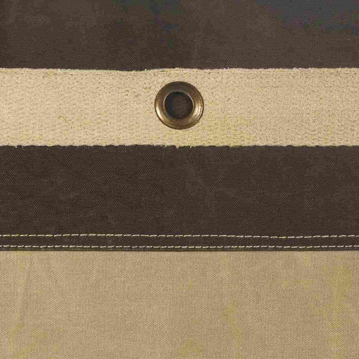 LR Home Medium Bordered Indoor Square Pouf, Gray/Brown, 20" x 20" x 20"