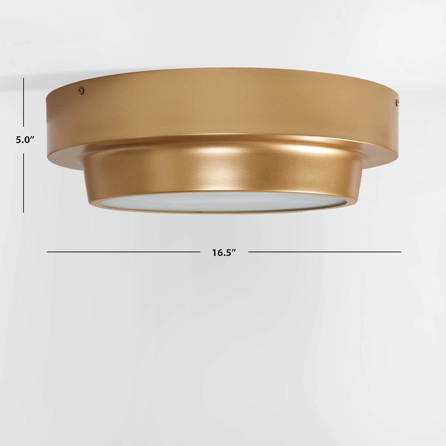 Laius 2 Light 16.5" Flush Mount - FLU4066 - Gold - Safavieh