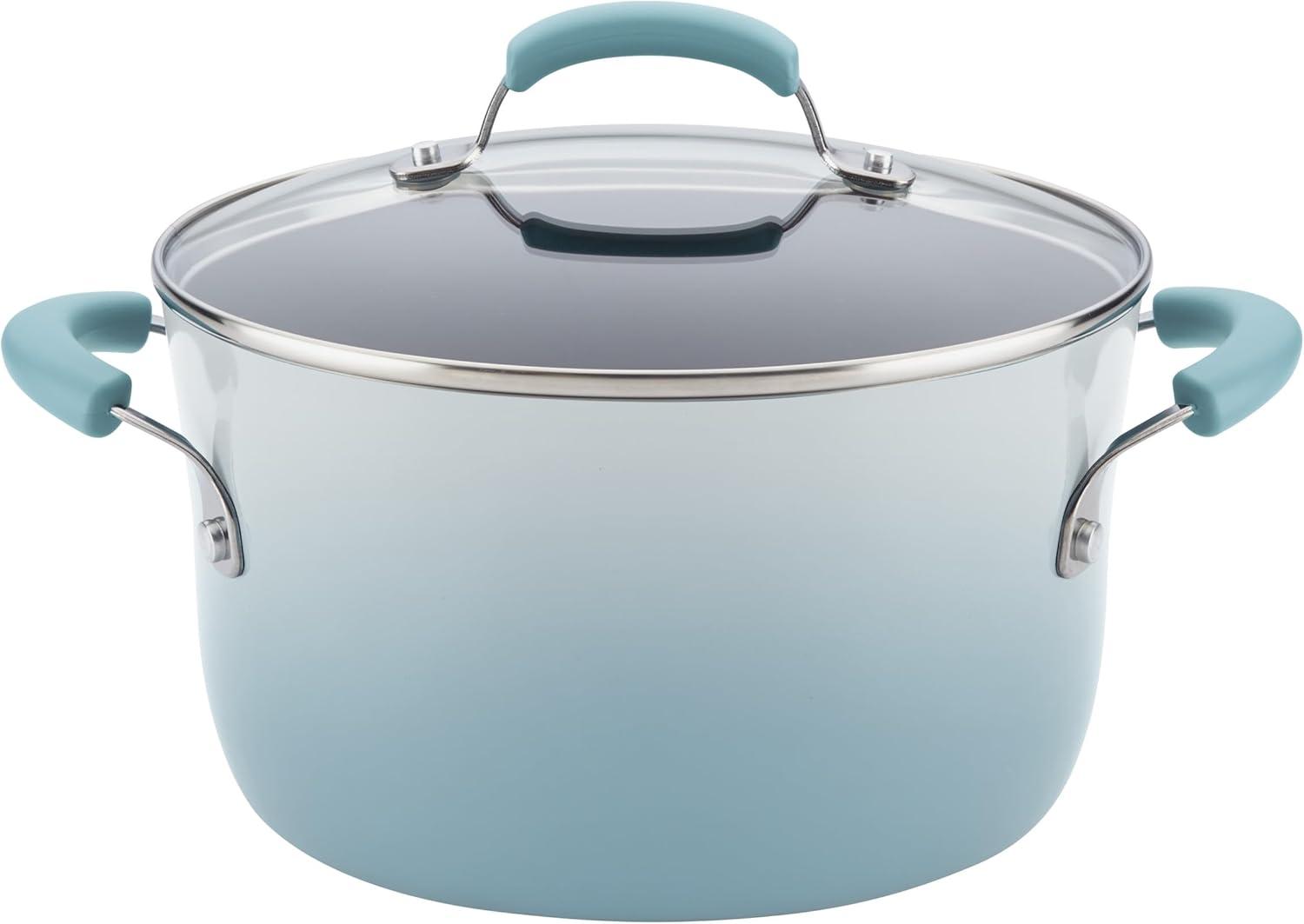 Rachael Ray Rachael Ray Classic Brights Nonstick Cookware Pots and Pans Set with Cooking Tools and Baking Pan, 14 Piece