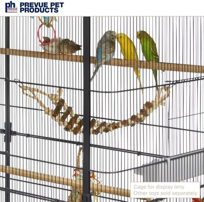 Prevue Pet Products Handmade Natural Wood Rope Ladder Bird Toy