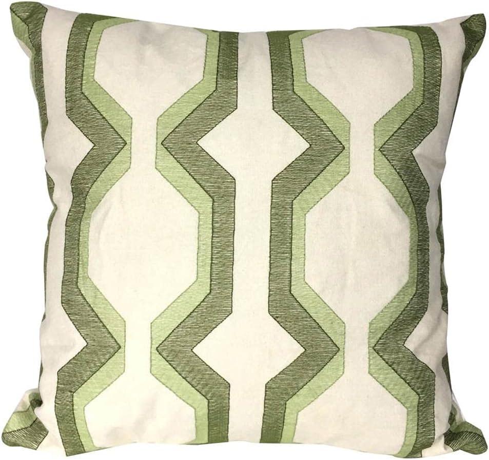 Geometric Cotton Blend Throw Pillow