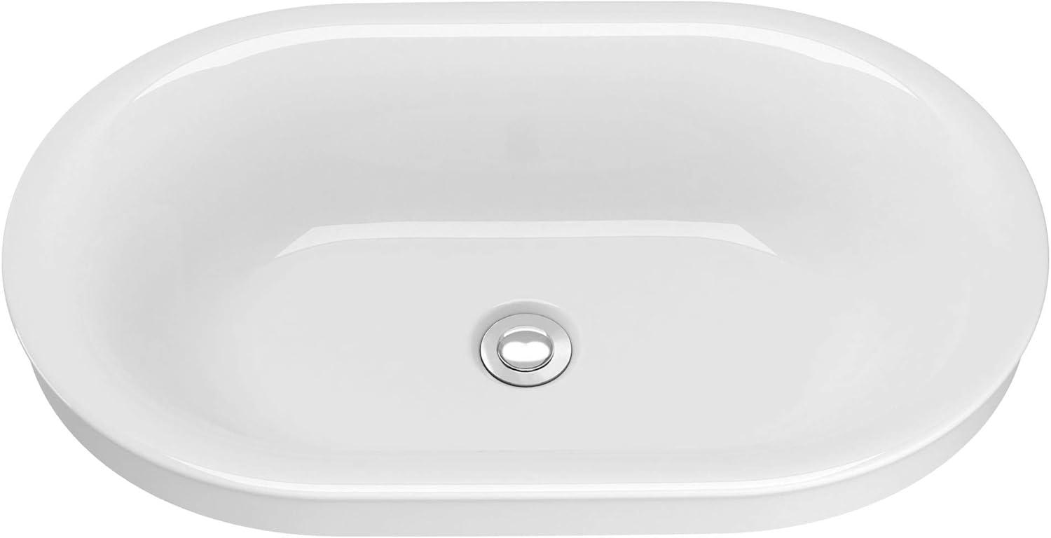 American Standard Studio S 14'' White Vitreous China Oval Bathroom Sink with Overflow