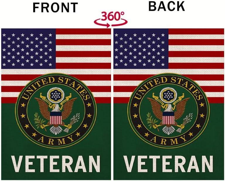 US Army Veteran Double-Sided Patriotic Garden Flag