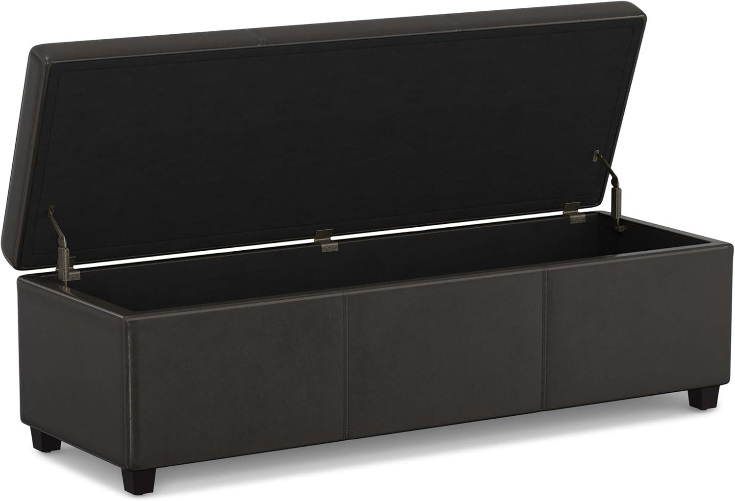 Avalon Faux Leather Upholstered Storage Bench