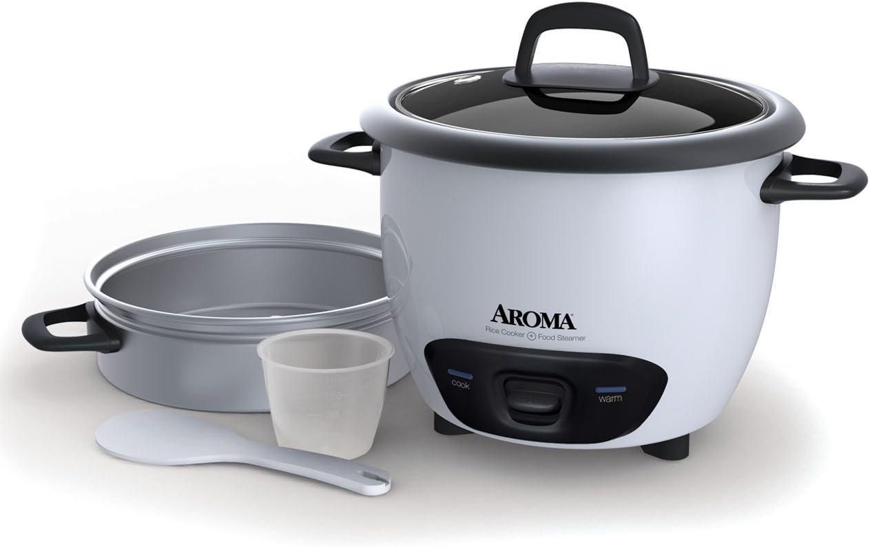 Aroma AROMA Rice Cooker, 7-Cup (Uncooked) / 14-Cup (Cooked), Steamer, Grain Cooker, 3Qt