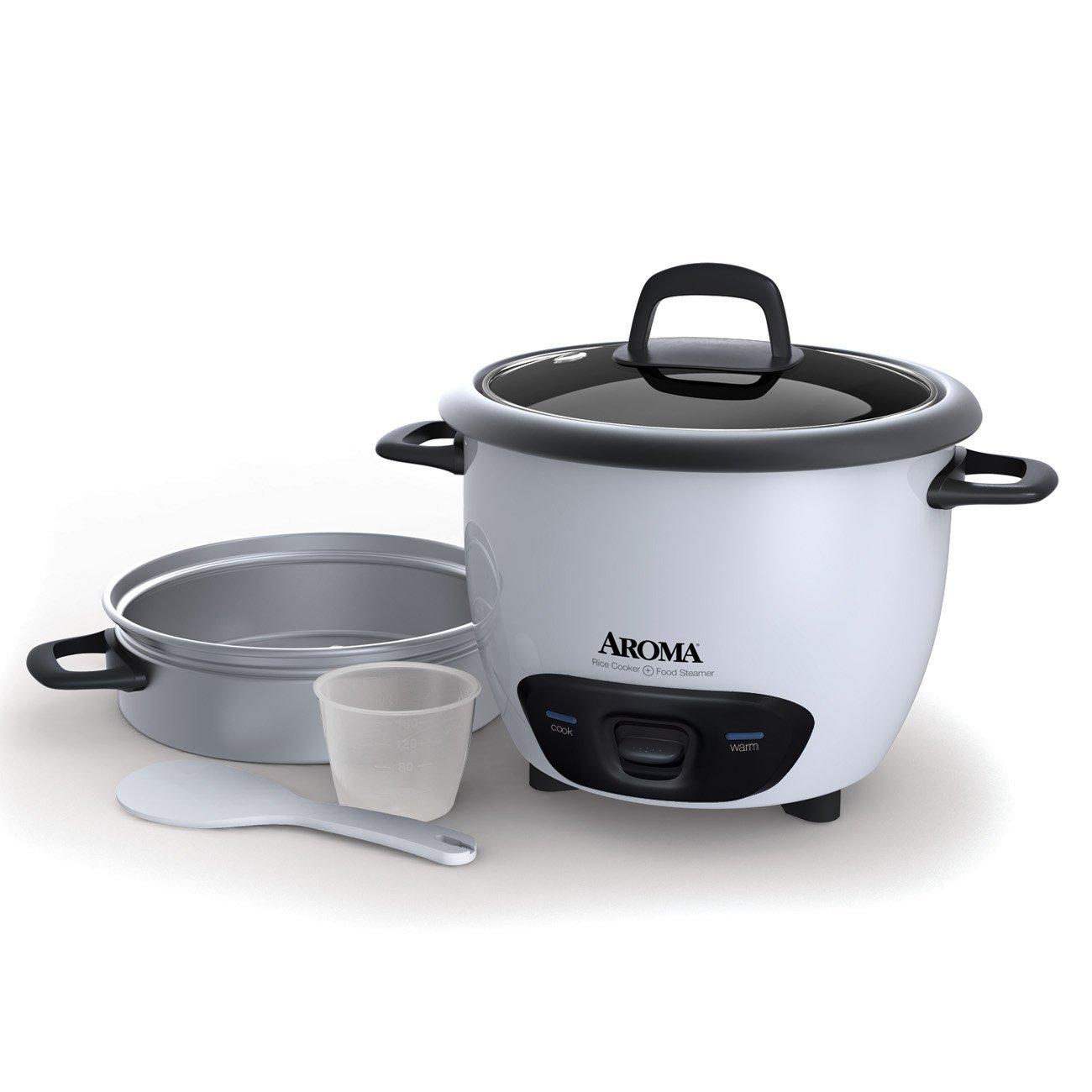 Aroma AROMA Rice Cooker, 7-Cup (Uncooked) / 14-Cup (Cooked), Steamer, Grain Cooker, 3Qt