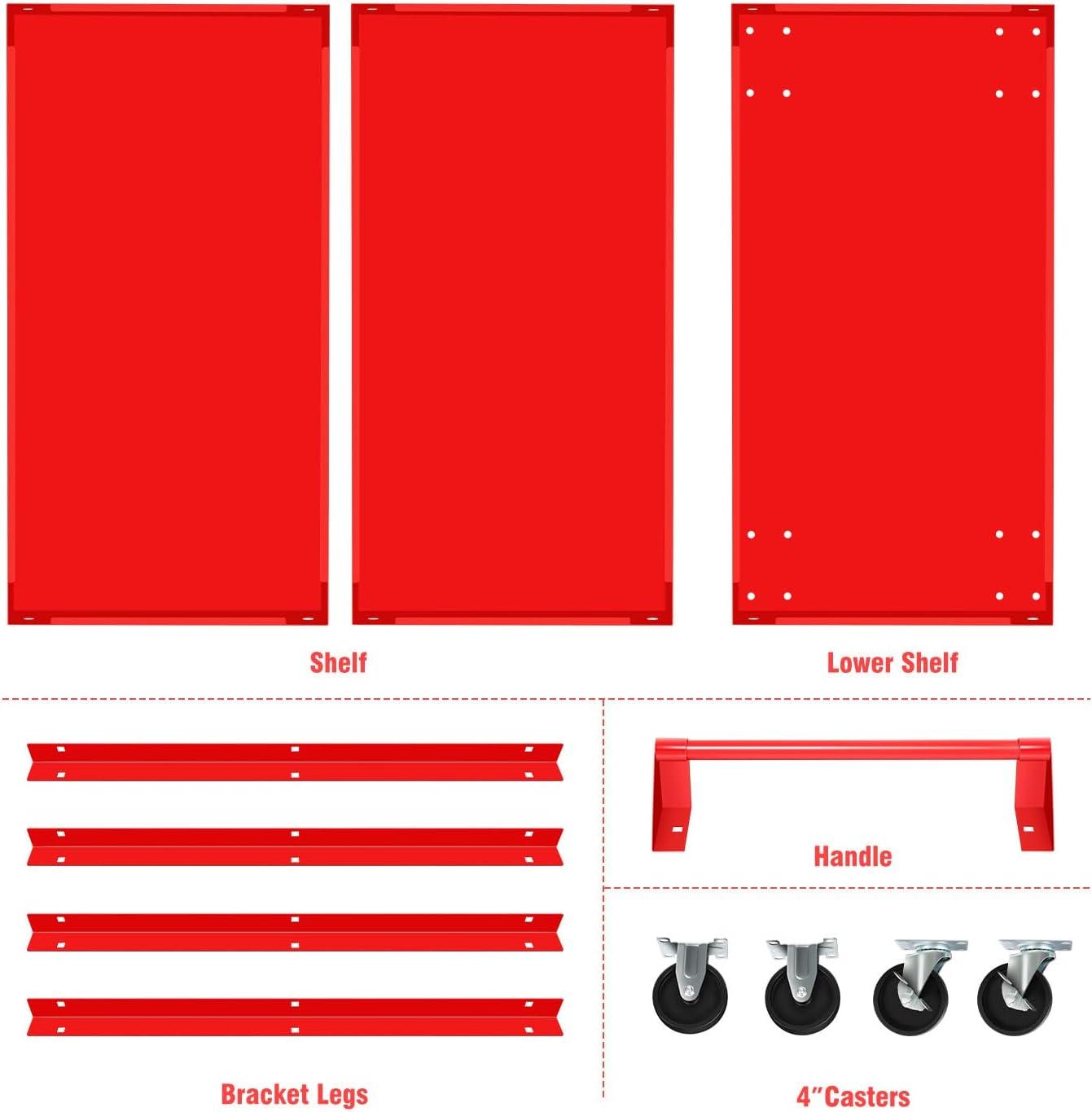 Costway 31'' H x 30'' W Utility Cart with Wheels