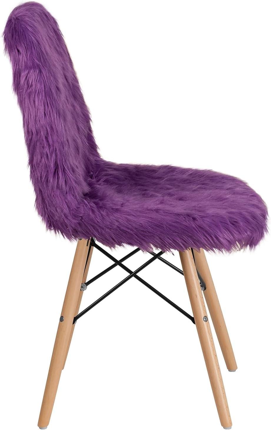 Flash Furniture Shaggy Dog Purple Accent Chair
