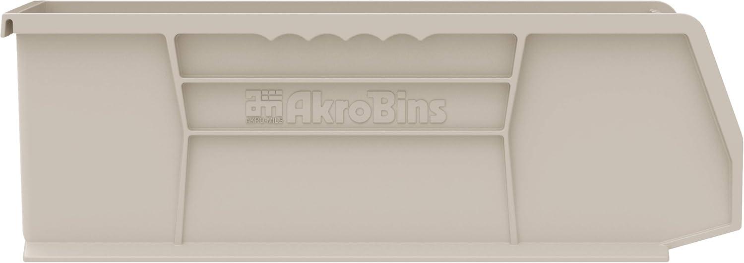 Akro-Mils Stackable Storage Bins, AkroBins Stacking Organizer, 15"x5"x5", Clear, 12-Pack