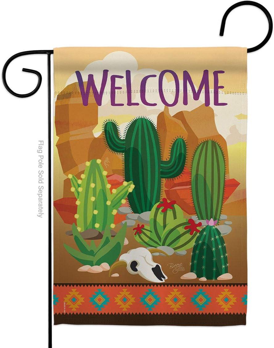 Southwest Cactus Welcome Double-Sided Polyester Garden Flag