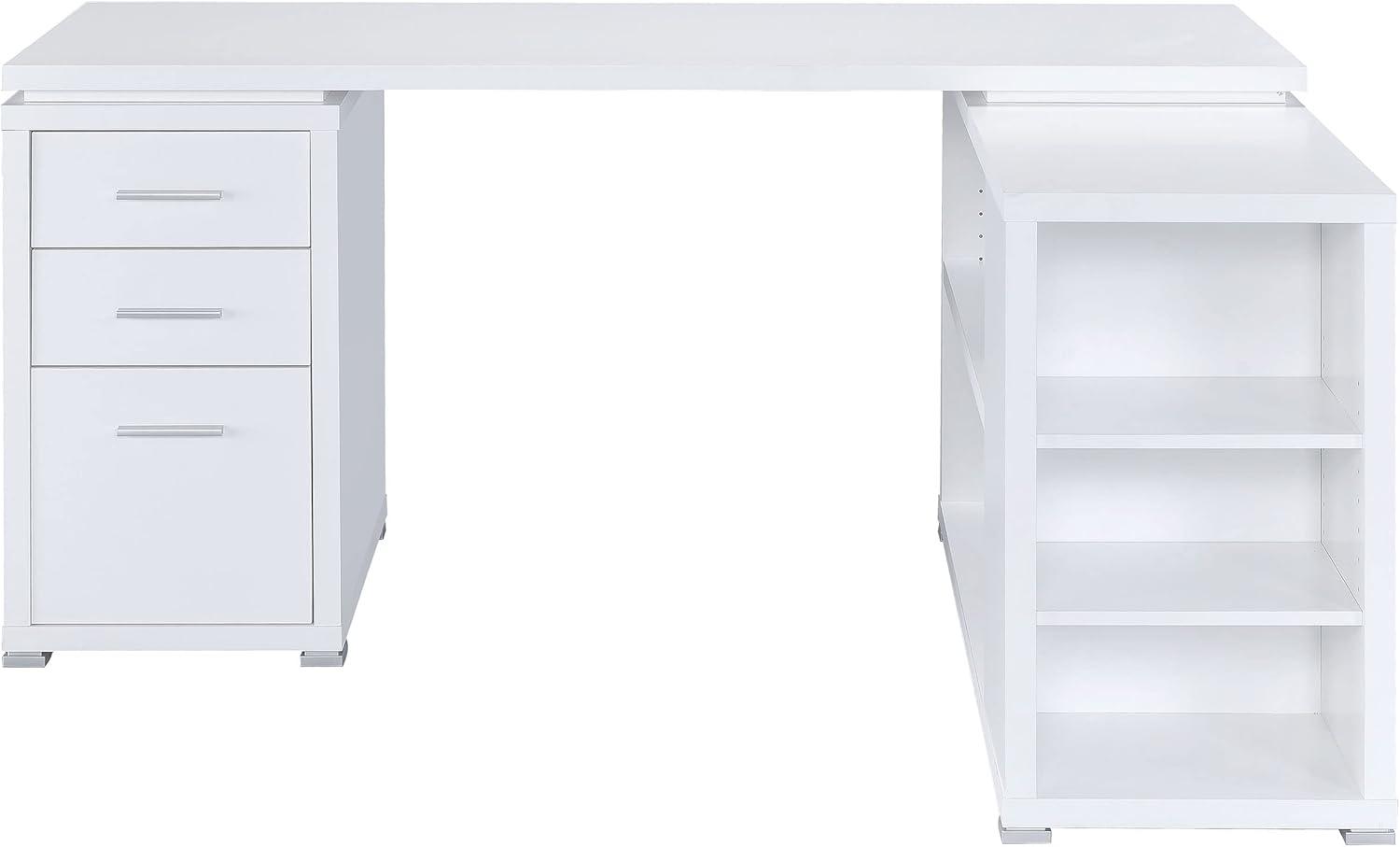 Yvette 3 Drawer L-Shape Desk - Coaster