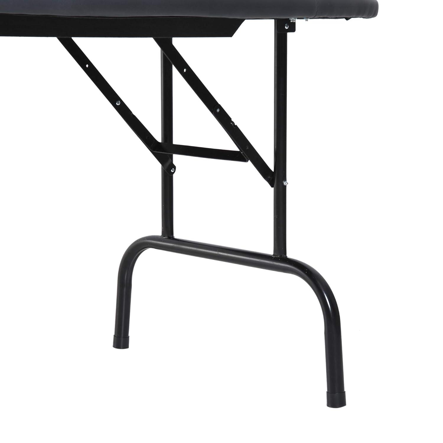 Soozier Soozier Poker Table Foldable, 72" Blackjack Table for 7 Players with Chip & Cup Holder, Blue Felt