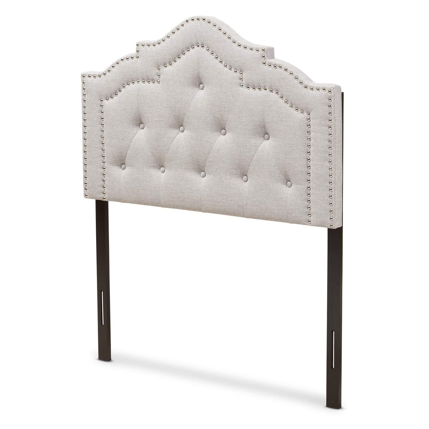 Baxton Studio Edith Modern and Contemporary Greyish Beige Fabric Twin Size Headboard,Wholesale Interiors