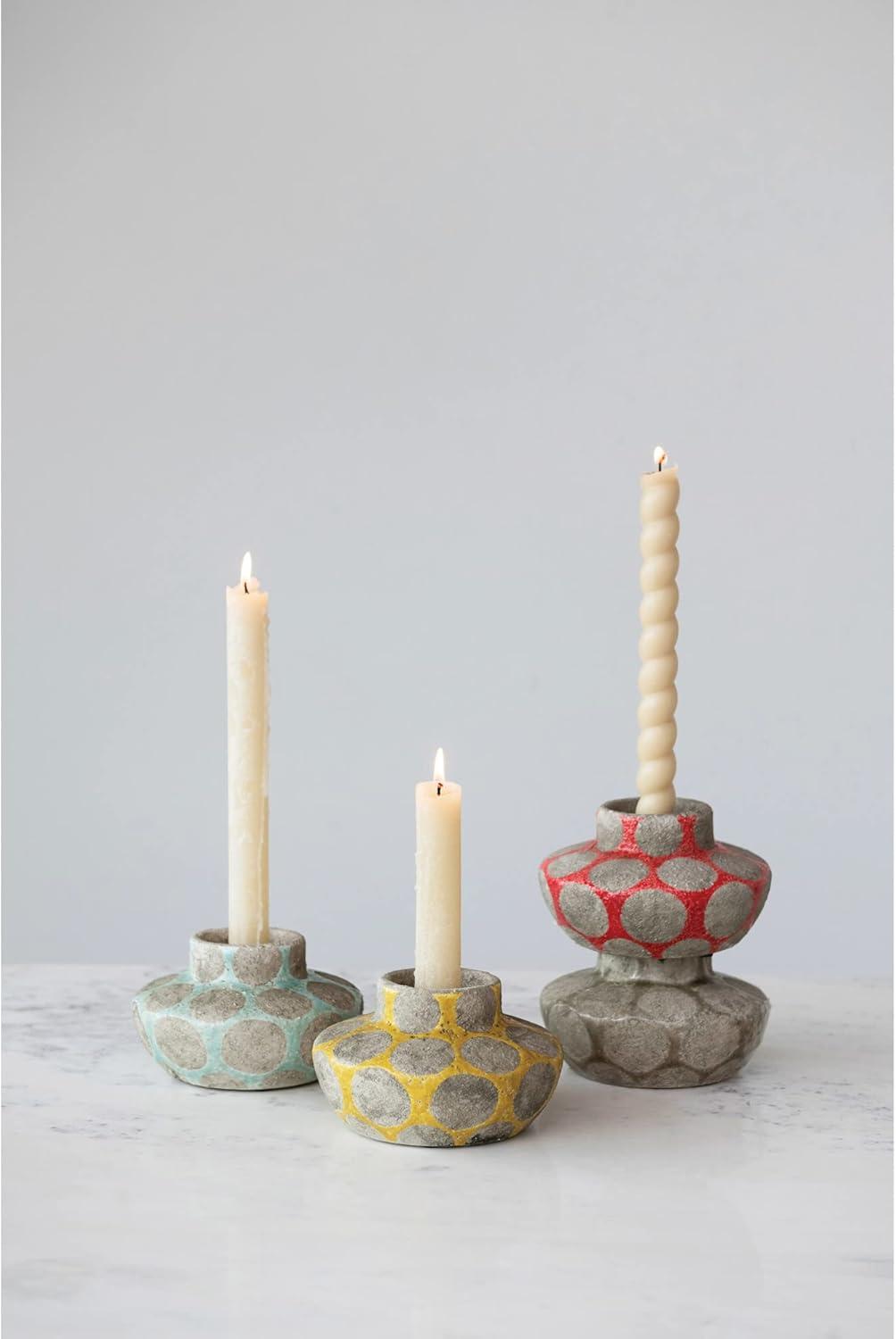 Terracotta Brown Ceramic Tealight Holder Set of 4