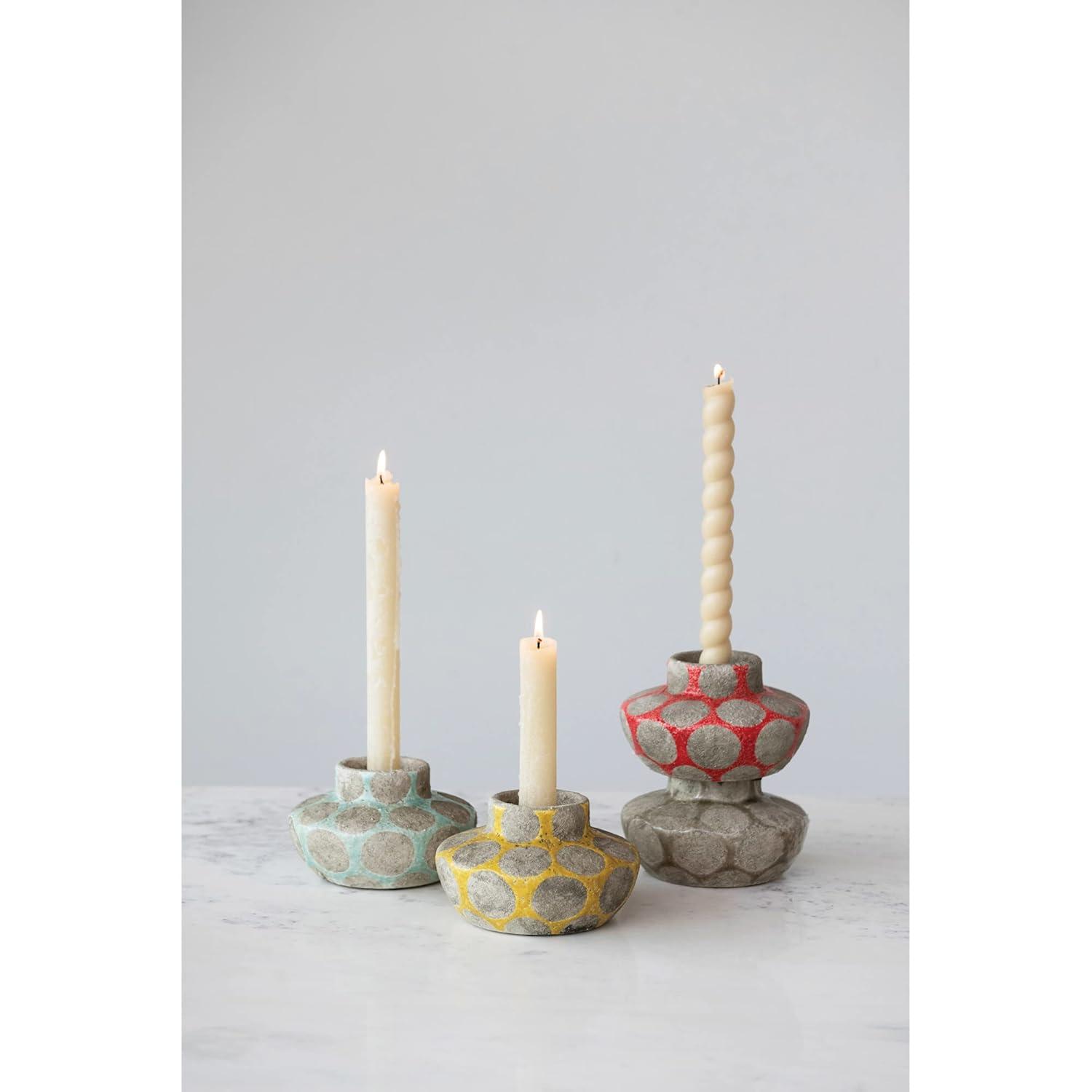 Terracotta Brown Ceramic Tealight Holder Set of 4
