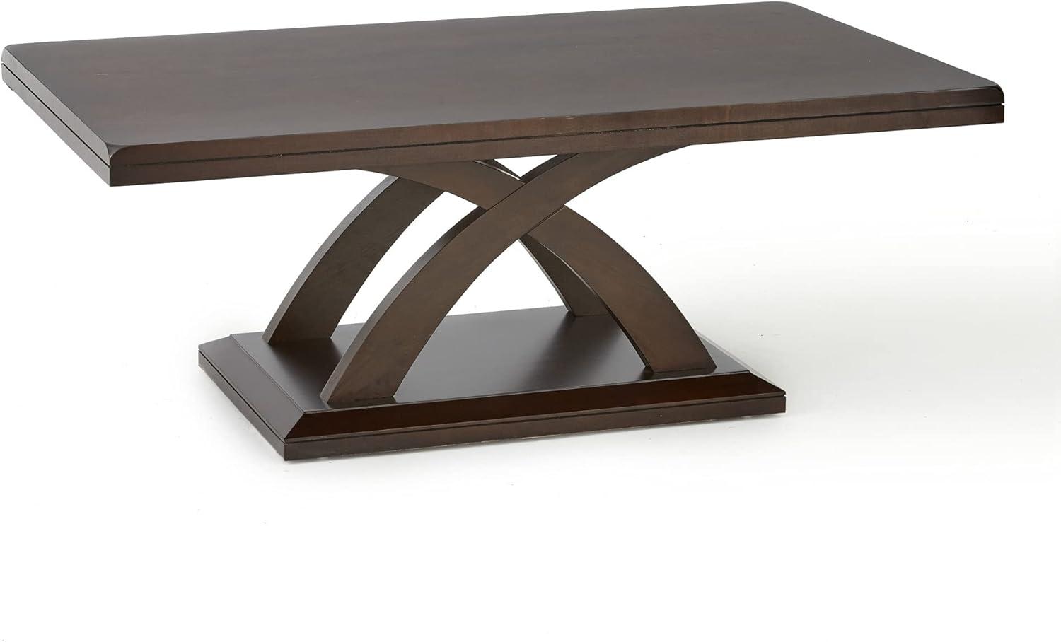 Jocelyn Espresso Cherry Rectangular Wood Cocktail Table