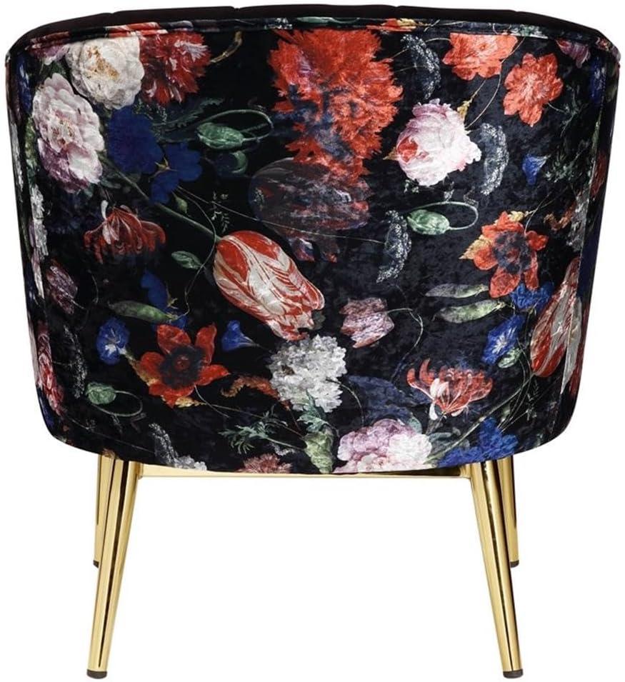 ACME Colla Accent Chair, Black Velvet & Gold 59817