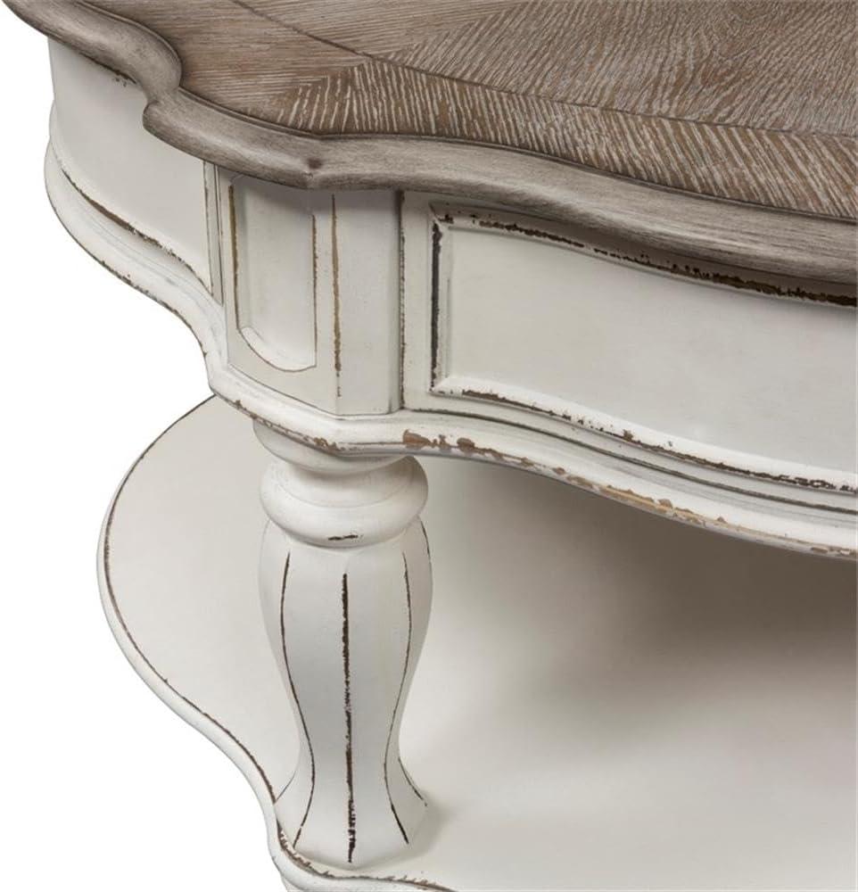 Magnolia Manor White Round Cocktail Table