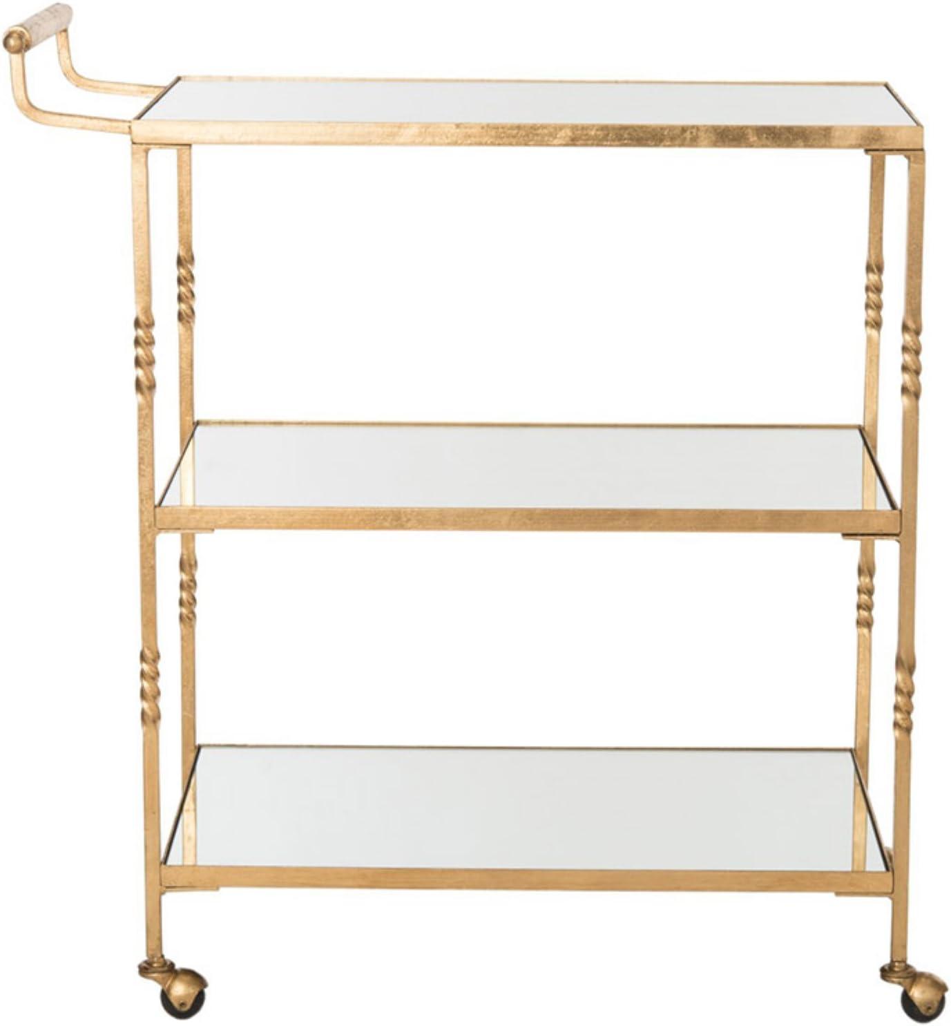 Aurelius Bar Cart - Silver/Mirror - Safavieh