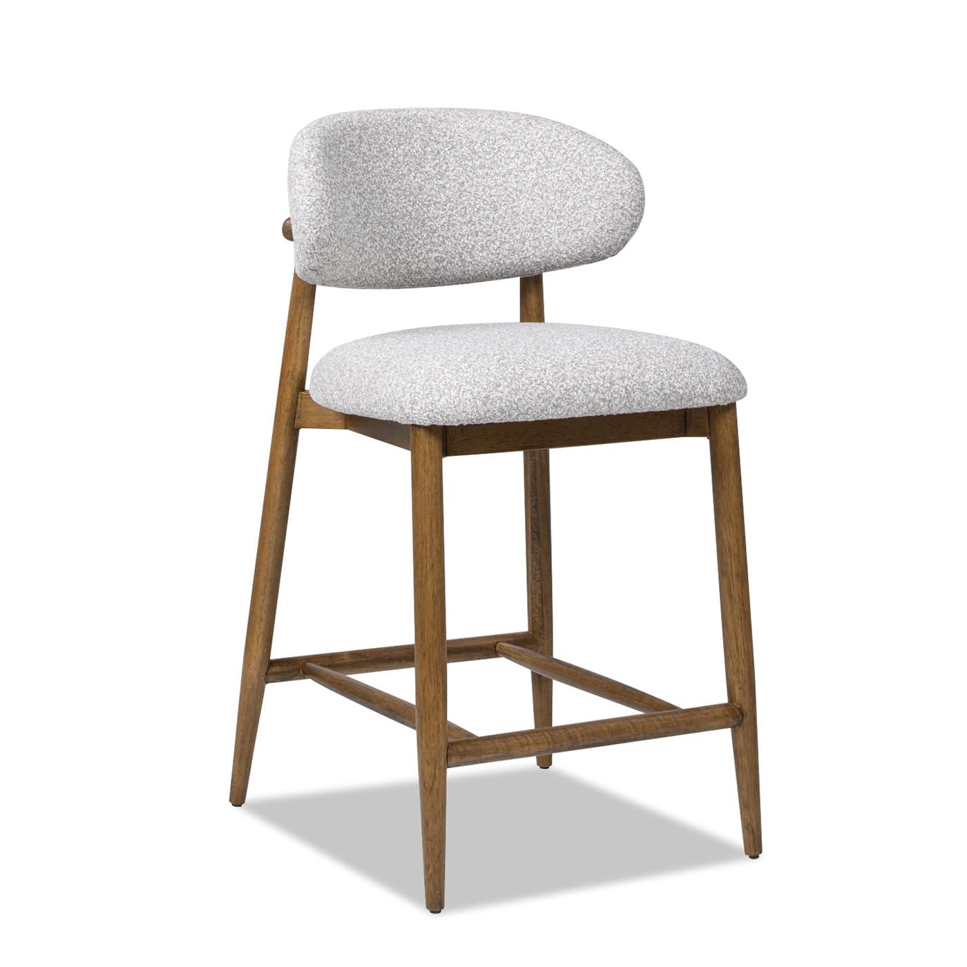 Jennifer Taylor Home Locke 26.5" Modern Upholstered Counter Stool with Wood Frame