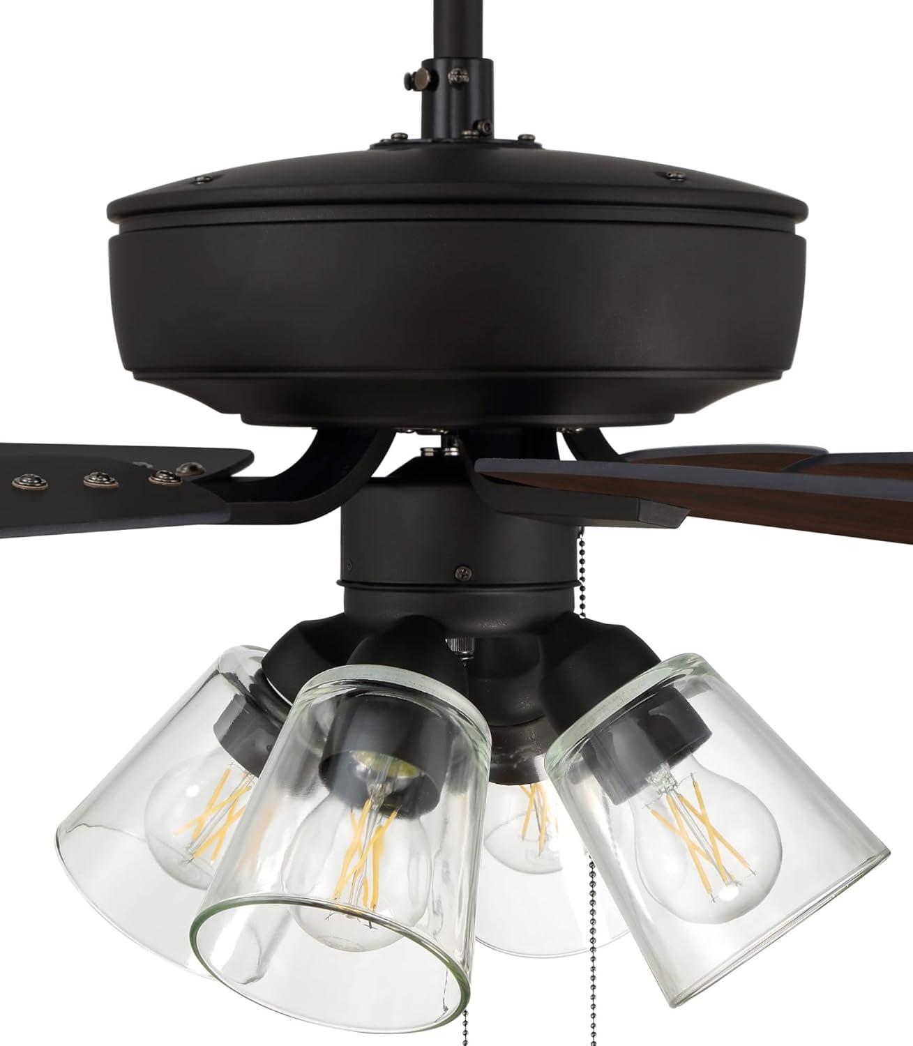 Pro Plus 104 Clear 4 Light Kit 52'' Ceiling Fan with Light Kit