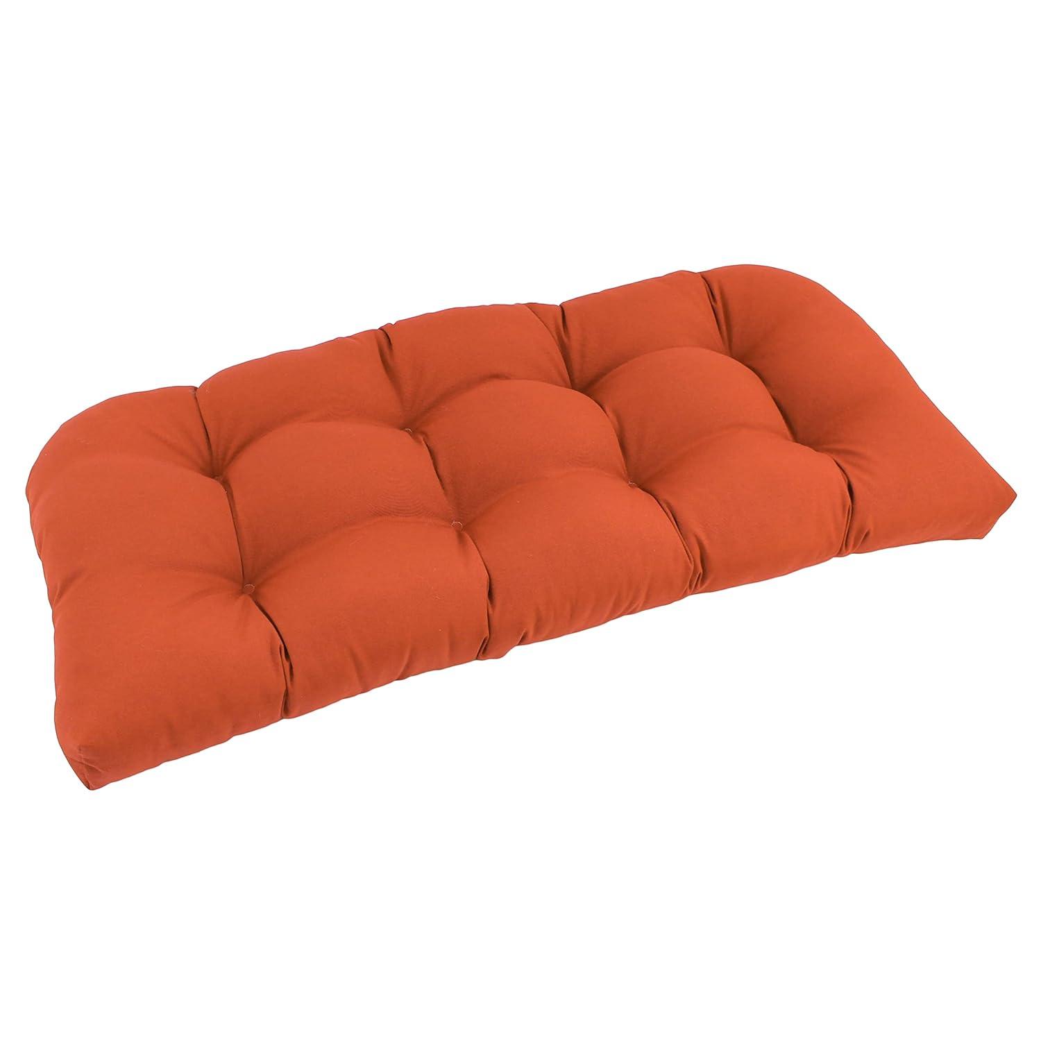 Spice Twill Tufted Loveseat Cushion 42" x 19"