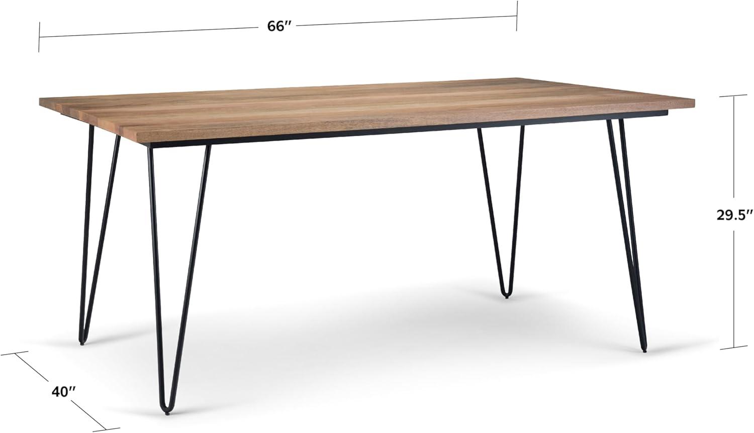 Simpli Home Hunter Solid Mango Wood Dining Table In Natural