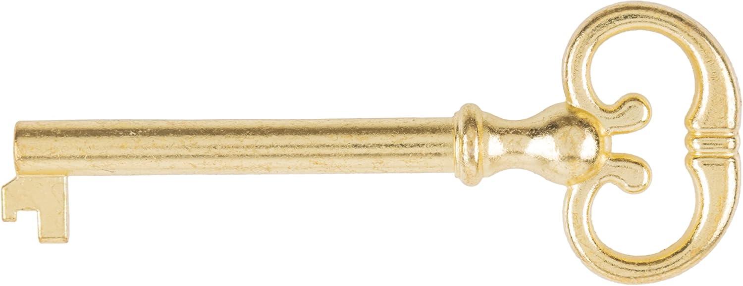 Brass Classic Hollow Barrel Skeleton Key for Antique Furniture