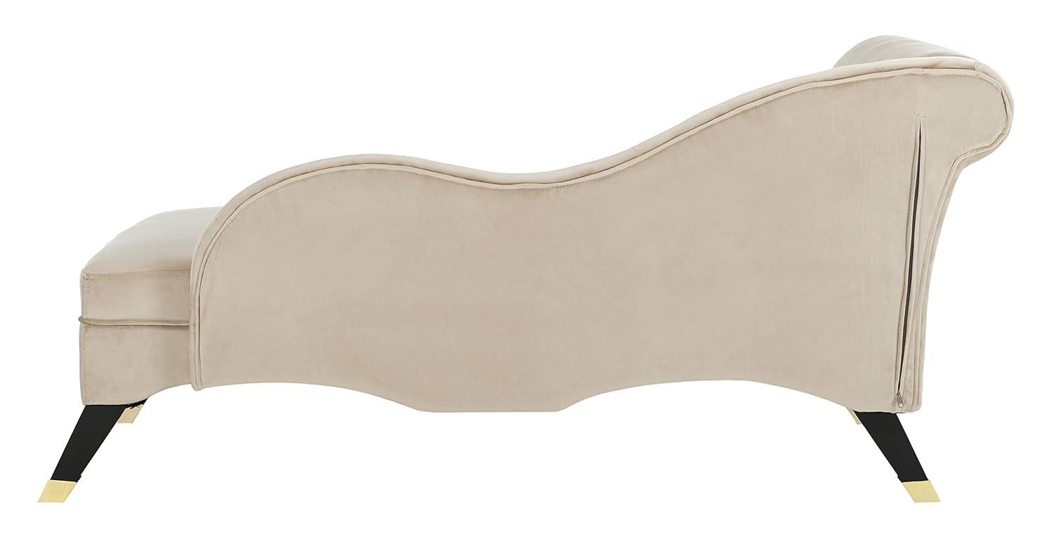 Caiden Chaise - FOX6284 - Tan/Black - Safavieh