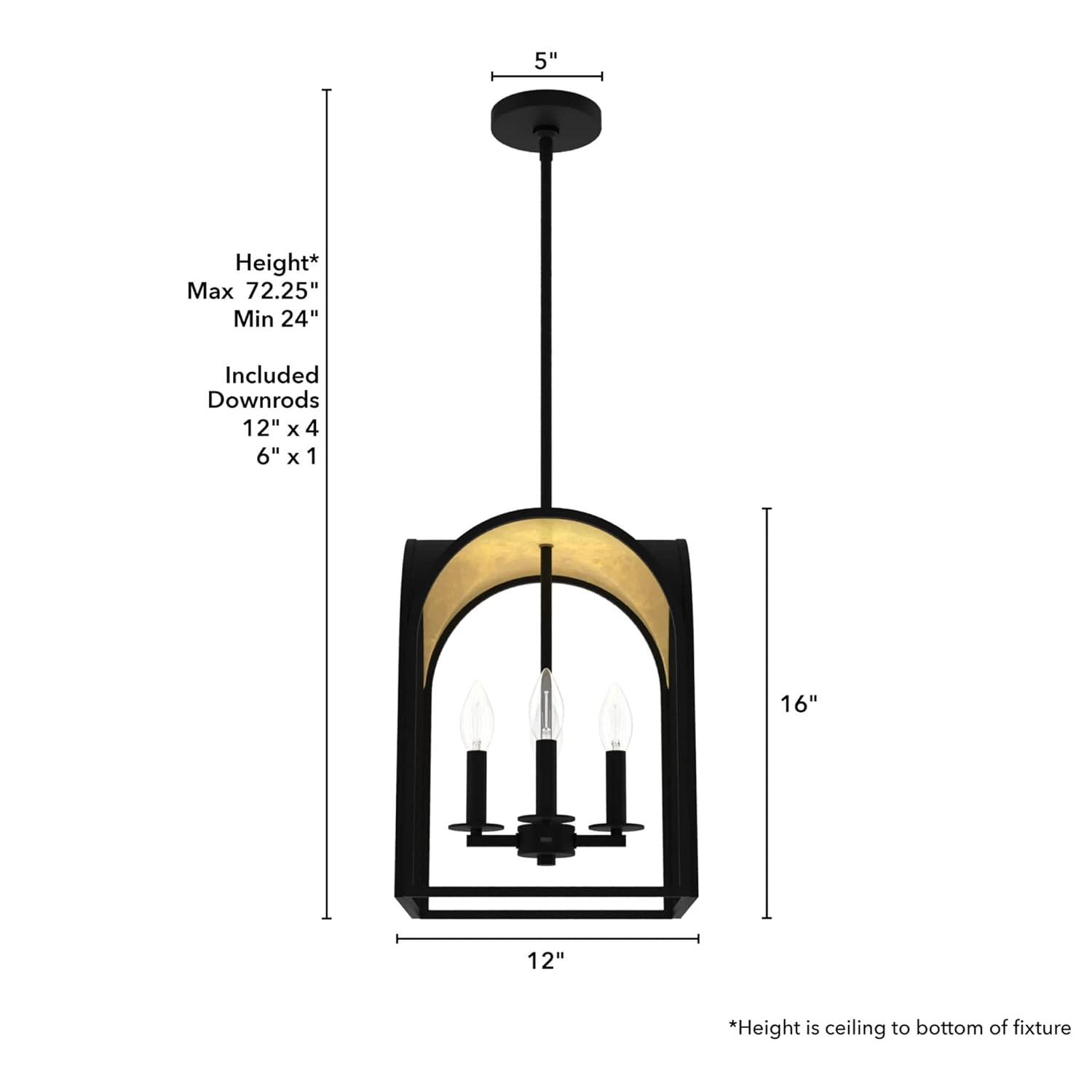 Hunter Fan Dukestown 4 - Light Lantern Geometric Chandelier