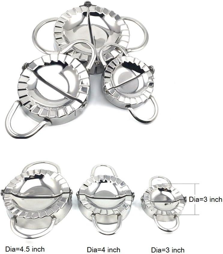New Stainless Steel Ravioli Mould Dumpling Maker Mold Wrapper Pierogie Pie Crimper Pastry Dough Press Cutter Kitchen Gadgets (S 3inch)